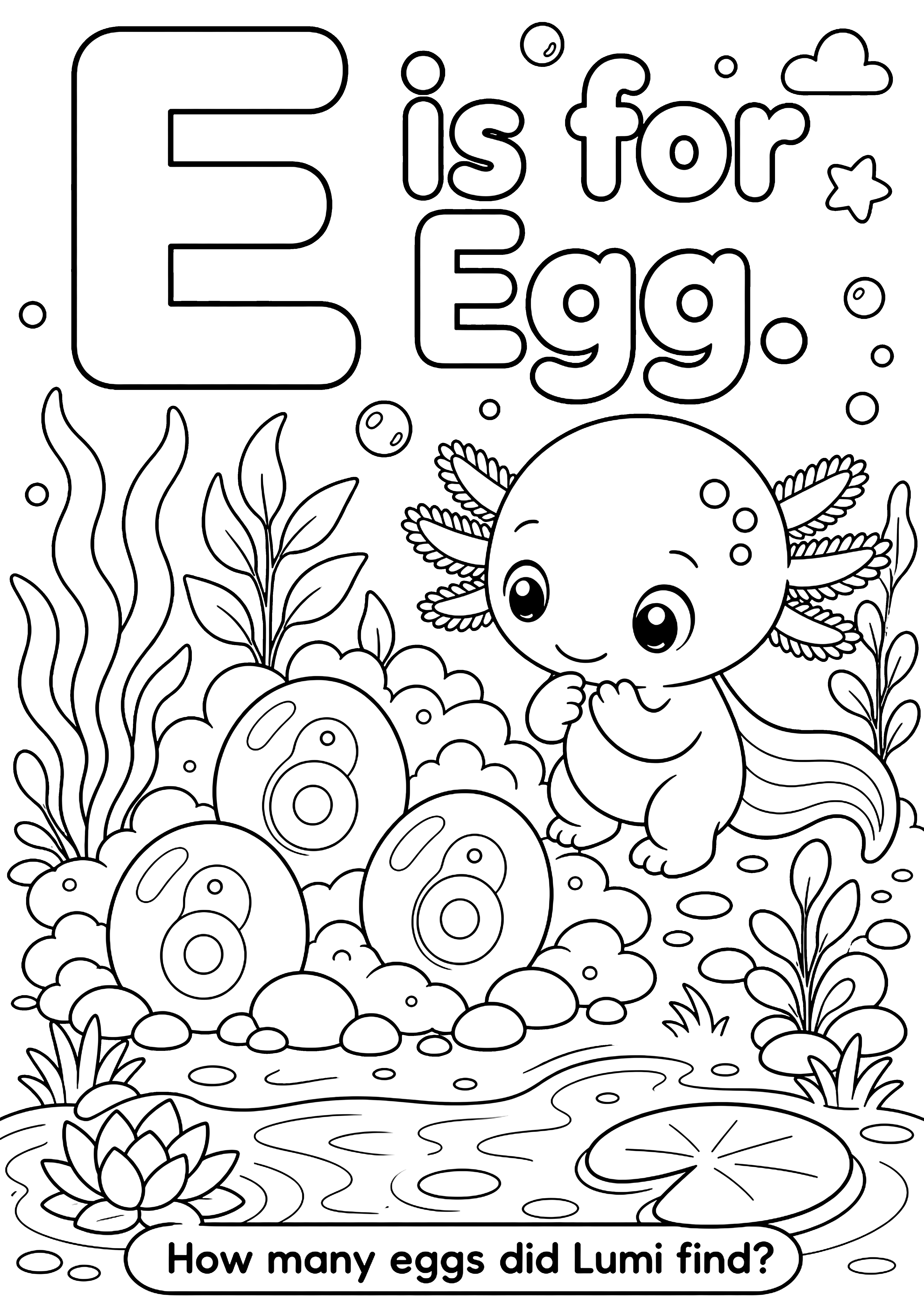 Lumi's ABC Lagoon activity page proof sample