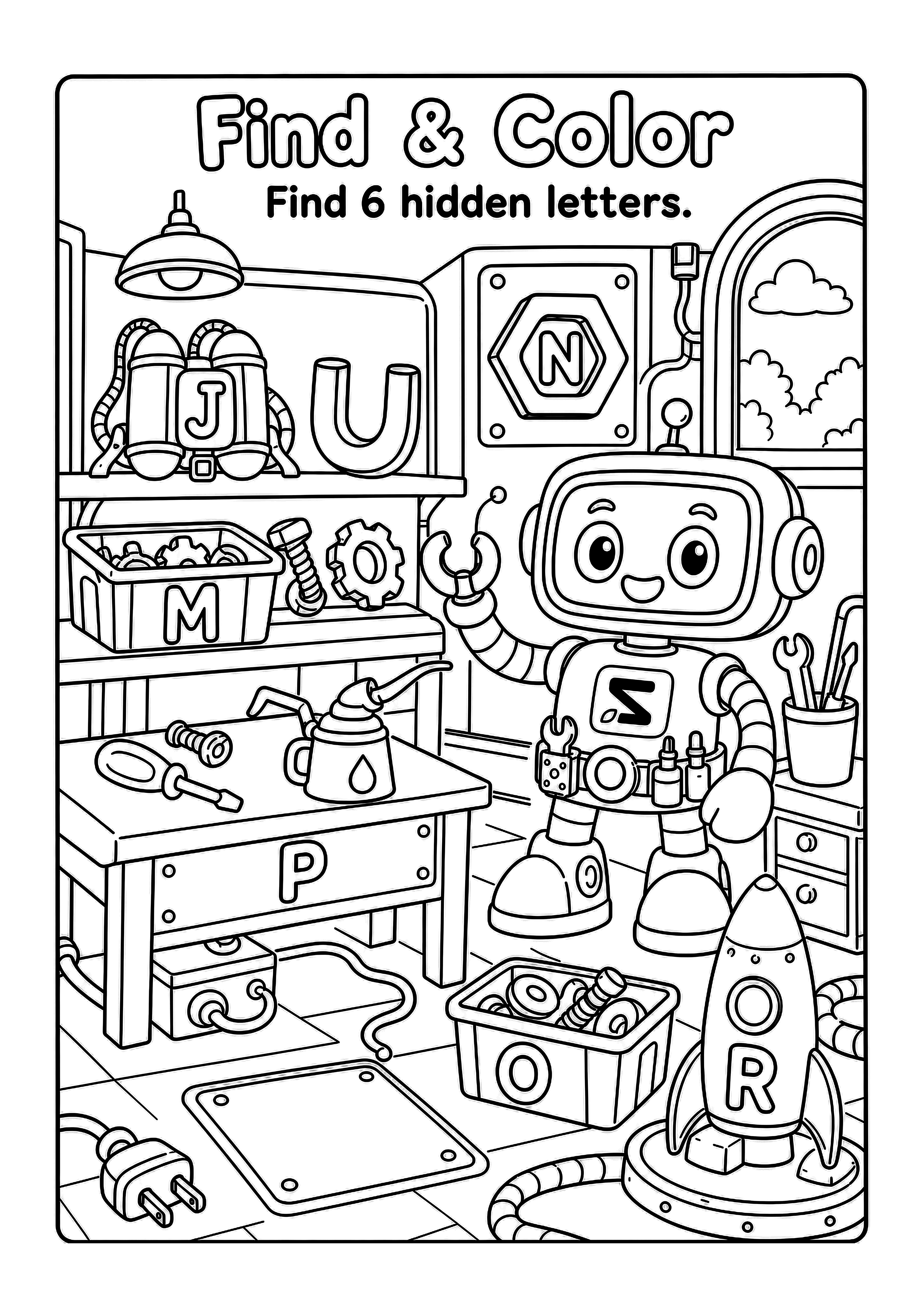 Spark's ABC Workshop approved hidden letters page sample
